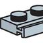 970600 1 x 2 Plate with Slides (Pack of 100)