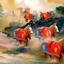 EG00161 5 x Crusader Horses Bundle
