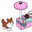 L0002266 Corgi and Ice Cream Stand