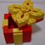 LLCA07 Holiday Gift Box (Red Box, Yellow Trim With Removable Top) (Legoland California)