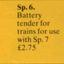 Sp6 4.5V Battery Train Wagon